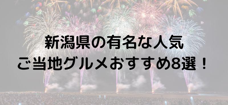 新潟県の有名な人気ご当地グルメおすすめ8選！